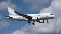 ACJ319 being displayed at Dubai airshow