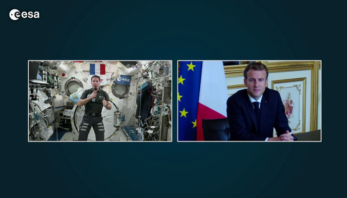 Space Station call with French President Emmanuel Macron