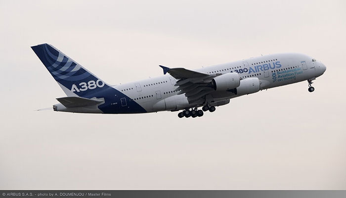 First A380 powered by 100% Sustainable Aviation Fuel takes to the skies