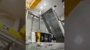 Airbus built Inmarsat-6 F2 satellite arrives on board an Airbus Beluga in Florida for launch