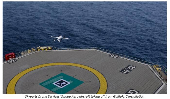Skyports Drone Services and Equinor partner for offshore oil field drone deliveries