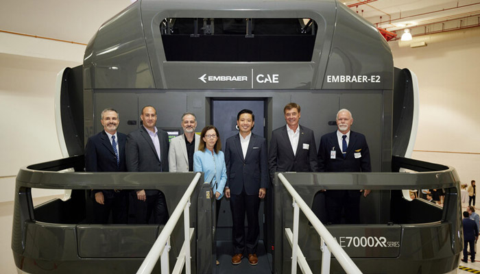 Embraer and CAE inaugurate Asia Pacific first E-Jets E2 full flight simulator in Singapore