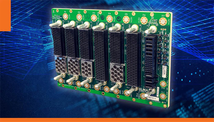 Elma’s Robust 7-slot SOSA Aligned Backplane Equipped with VITA 62 PSU Slot