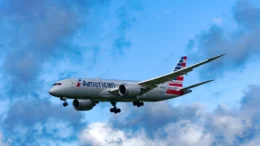 American,Airlines,Boeing,787-8,Dreamliner,Airplane,Landing,At,Swiss,Airport