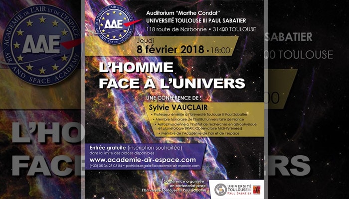 Conférence "L'homme face à l'Univers" par Sylvie Vauclair