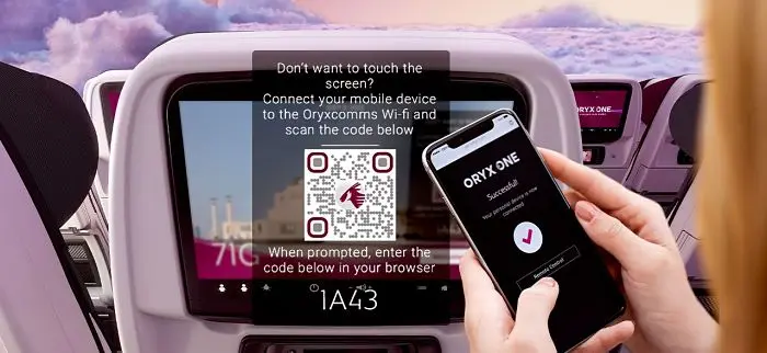 Qatar Airways va devenir la première compagnie aérienne à offrir une technologie de divertissement en vol sans contact