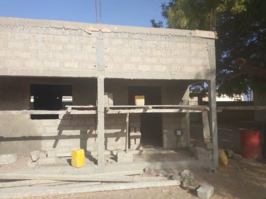 Classe en construction à l'école de Sanar (Saint-Louis du Sénégal)