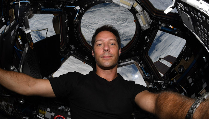 Thomas Pesquet à bord de la Station spatiale internationale pendant mission Alpha