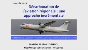 Conférence - Décarbonation de l’aviation régionale le 31/05/22 à la Médiathèque José Cabanis à Toulouse @ Médiathèque José Cabanis