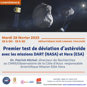 Conférence - Premier test de déviation d'astéroïde @ Médiathèque José Cabanis, Toulouse
