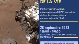 Mars à la recherche de la vie - 28/09/2023-18h-Bordeaux