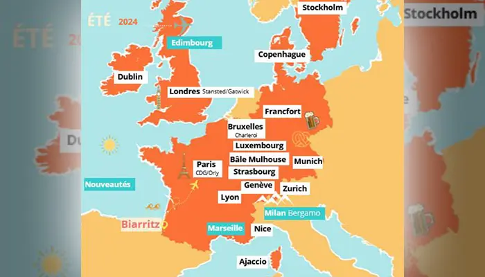 Nouvelles destinations Aéroport Biarritz-Pays Basque